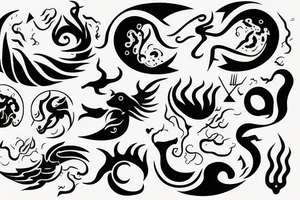 Aries zodiac sign with fire tattoo idea