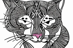 Cat face tattoo idea