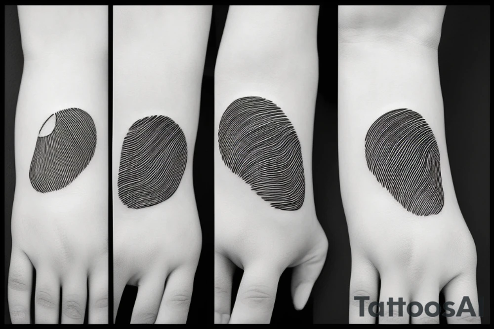 Fine line paw prints continuous line tattoo idea