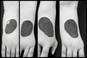 Fine line paw prints continuous line tattoo idea