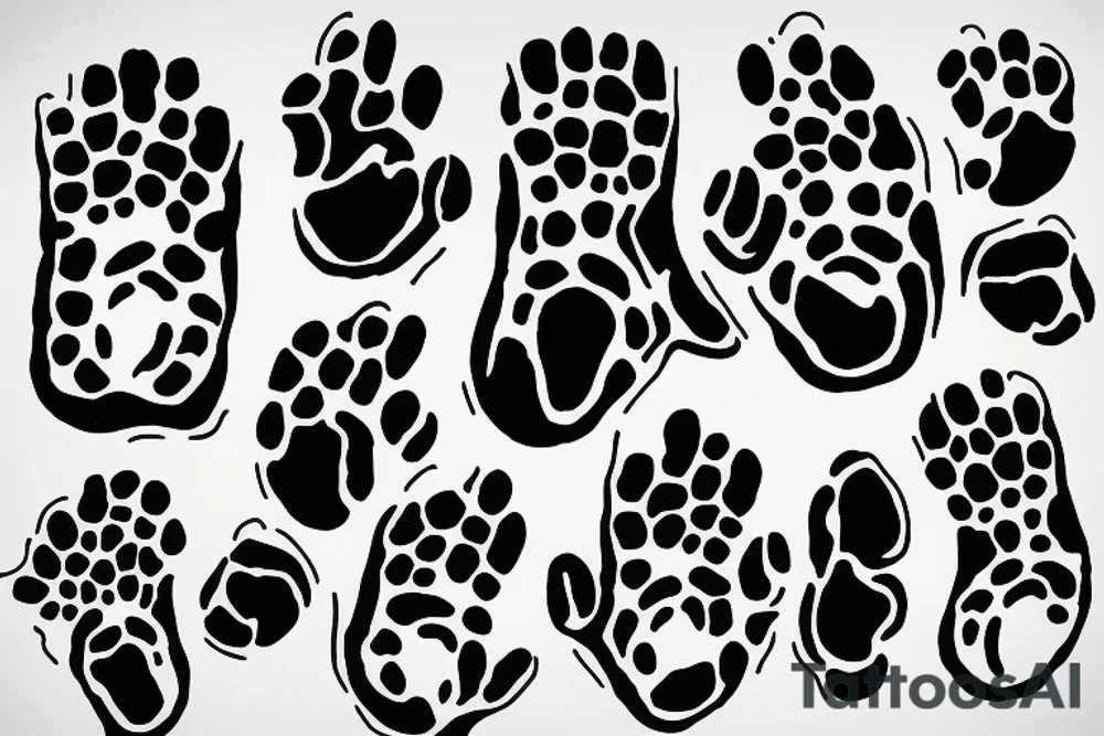 paw prints tattoo idea