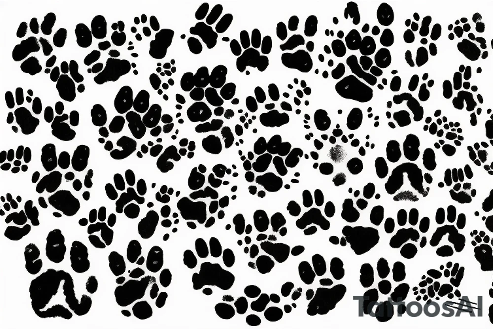 paw prints tattoo idea