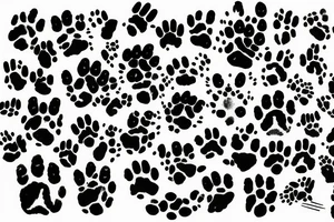 paw prints tattoo idea