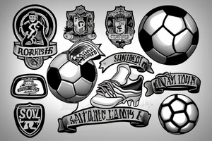 Soccer vintage tattoo idea