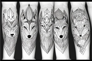 wolf in forest tattoo idea