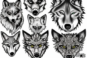 wolf forest tattoo idea