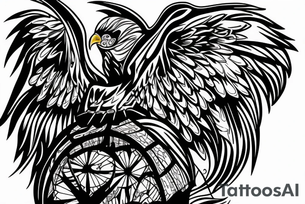 eagle in a cage with the door open tattoo idea