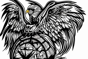 eagle in a cage with the door open tattoo idea