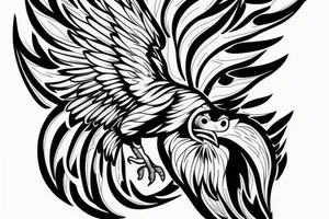 eagle in a cage tattoo idea