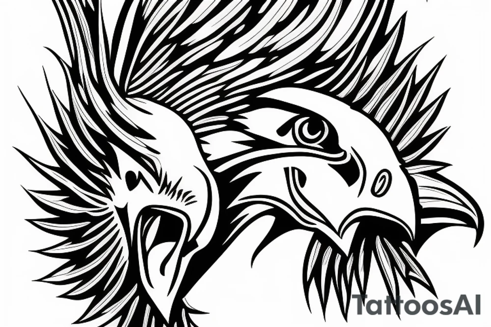 eagle in a cage tattoo idea