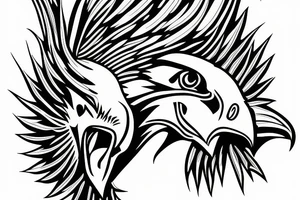 eagle in a cage tattoo idea