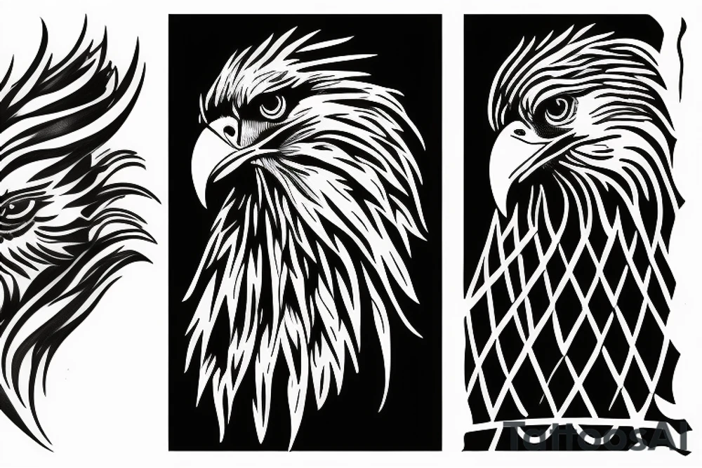 eagle in a cage tattoo idea
