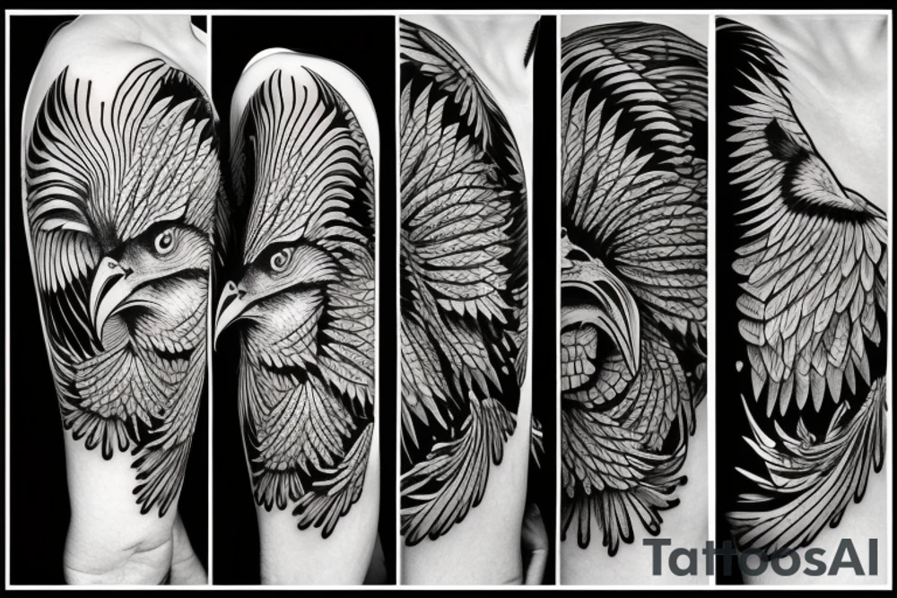 eagle in a cage tattoo idea