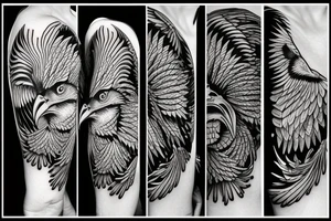 eagle in a cage tattoo idea