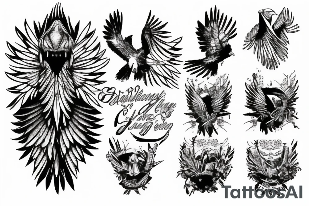 eagle in a cage tattoo idea