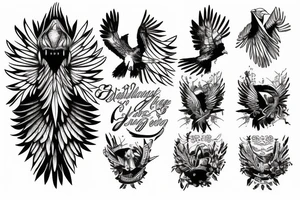eagle in a cage tattoo idea
