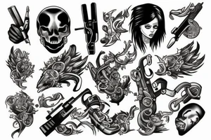 Money weapon tattoo idea
