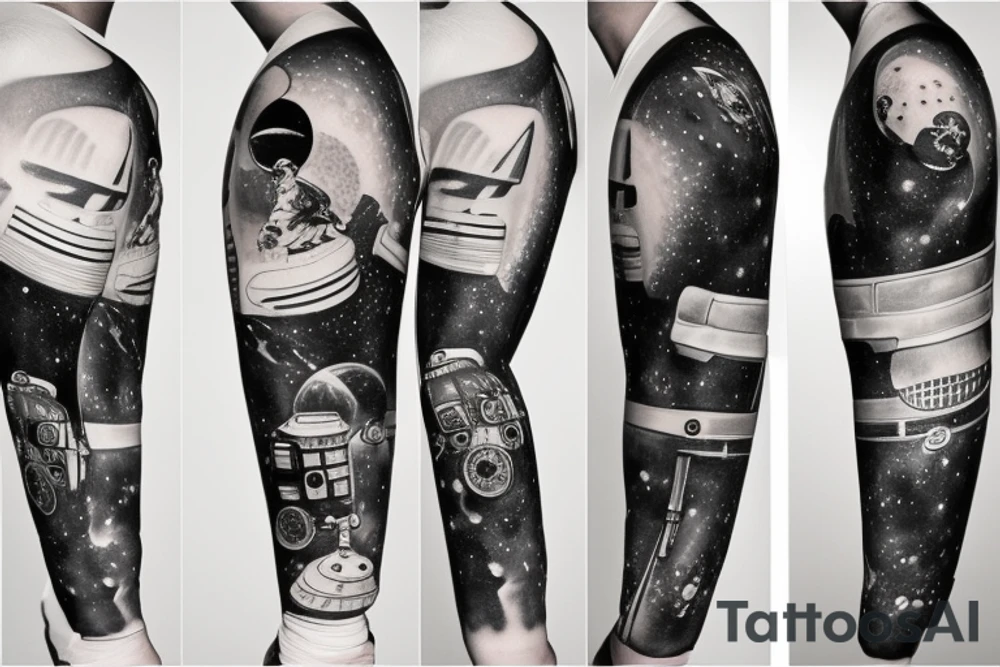 Space astronaut tattoo idea