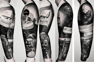 Space astronaut tattoo idea