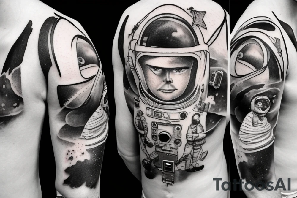 Space astronaut tattoo idea