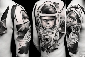 Space astronaut tattoo idea