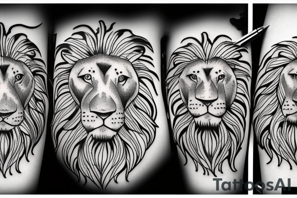 lion arm tattoo idea