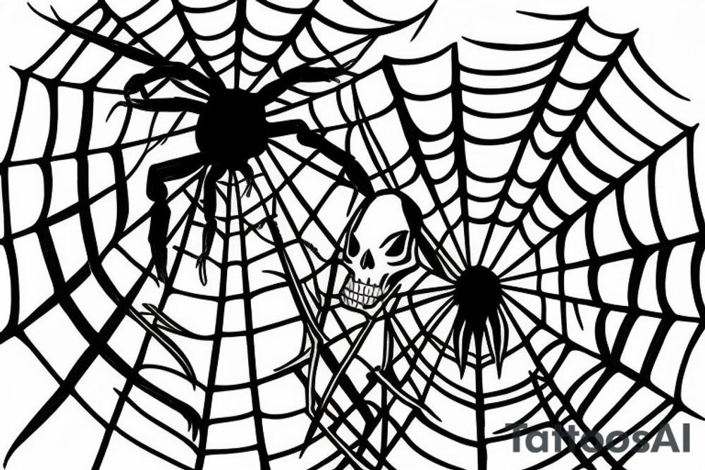 reaper's scythe with a spider web tattoo idea