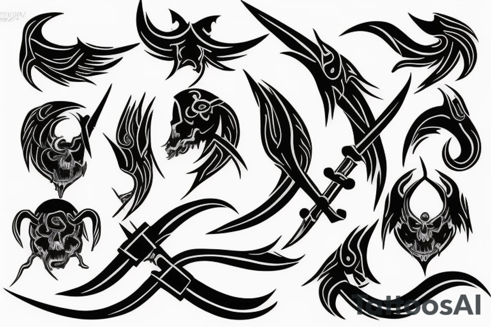 reaper's scythe tattoo idea
