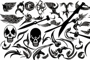 reaper's scythe tattoo idea