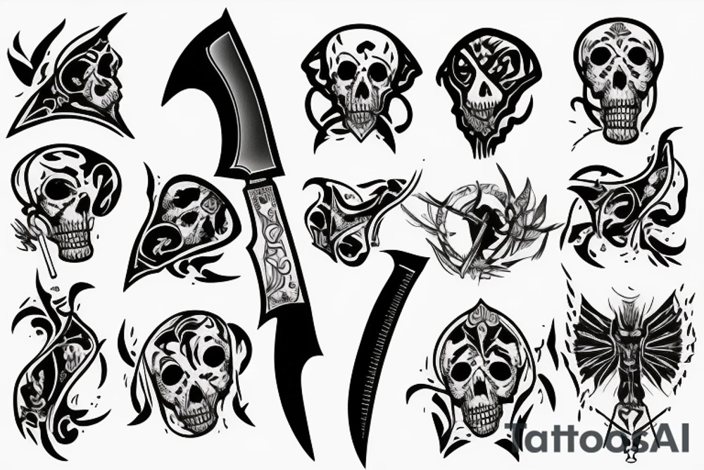 reaper's knife tattoo idea