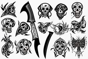 reaper's knife tattoo idea