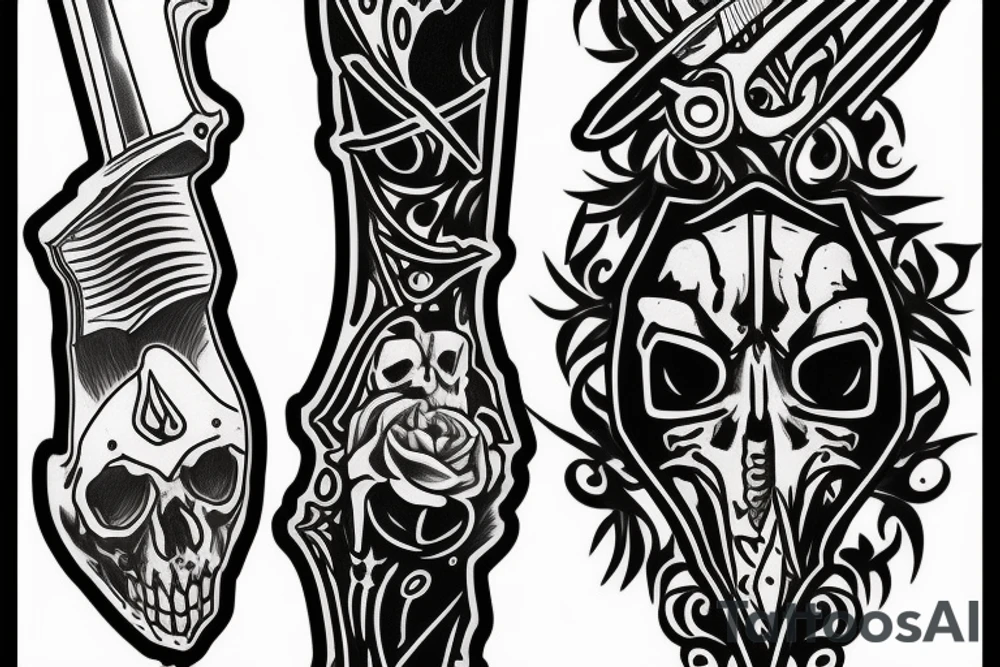 reaper's knife tattoo idea