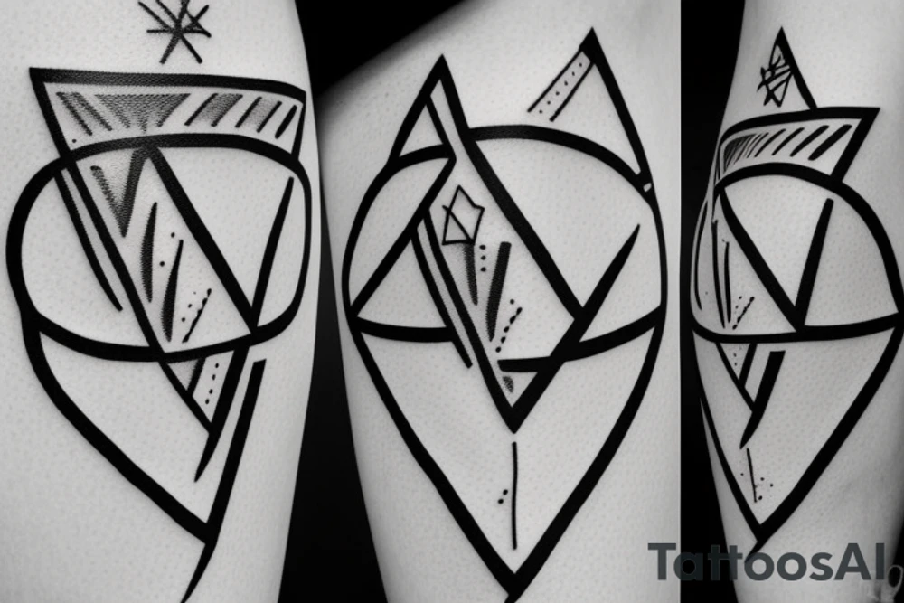greek culture as a triangle tattoo idea