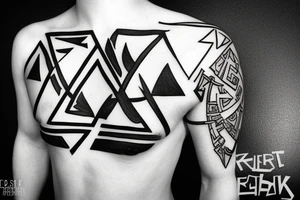 greek culture as a triangle tattoo idea