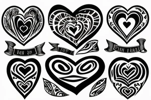 heart shaped with date of birth and name of baby tattoo idea
