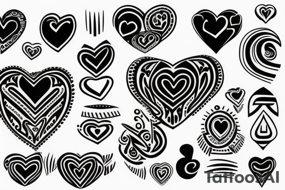 heart shaped with date of birth and name of baby tattoo idea