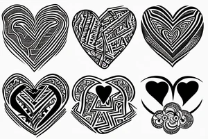 heart shaped with 02/09/2022 and Enoabasi Mattana tattoo idea