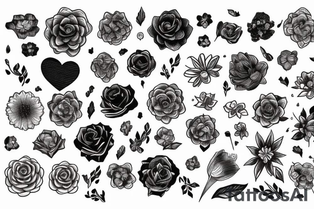 self love, flower, universe, fine line tattoo idea