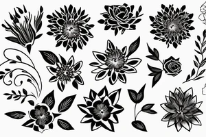 self love, flower, universe, fine line tattoo idea
