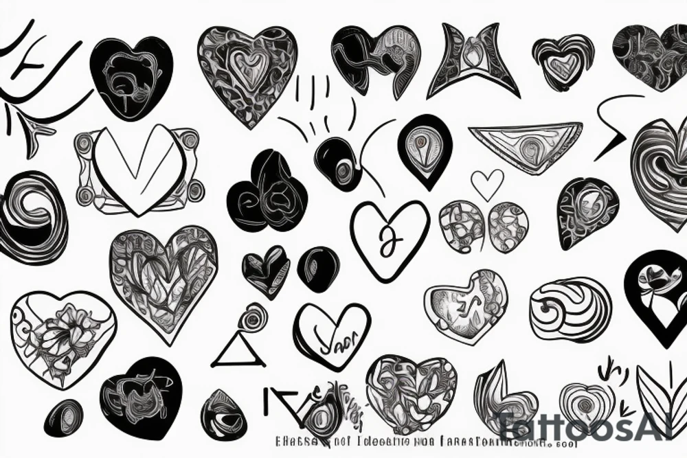 heart shaped with 02/09/2022 and Enoabasi Mattana tattoo idea