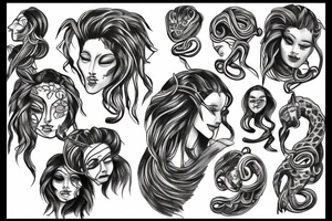 medusa crying tattoo idea
