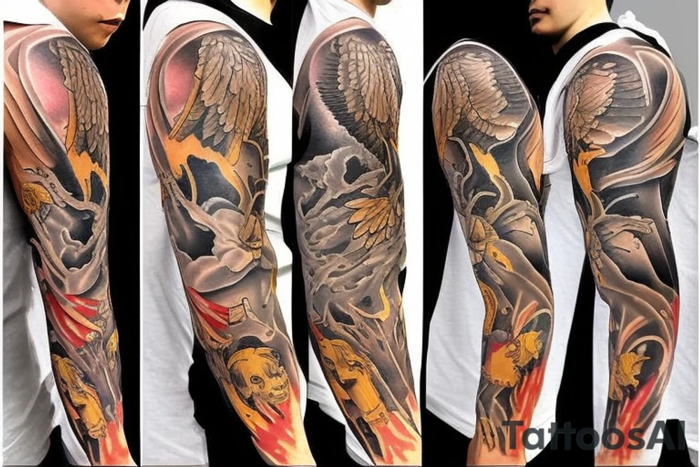 Angel war tattoo idea