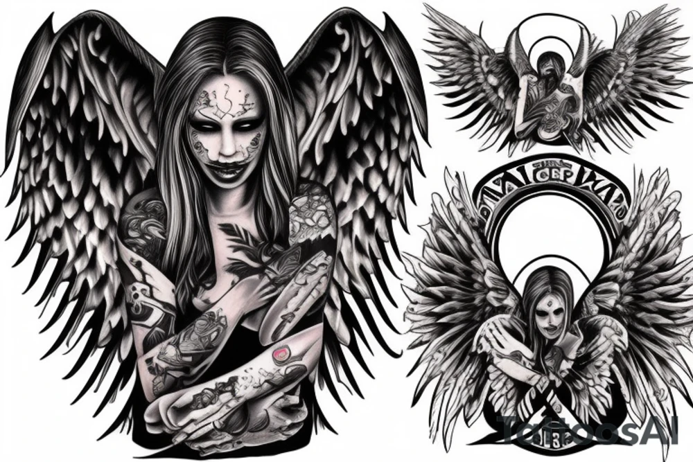 Angel war evil tattoo idea