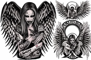 Angel war evil tattoo idea