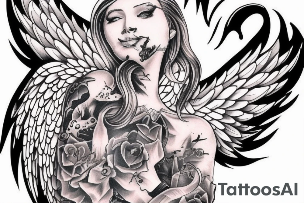 Angel war evil tattoo idea