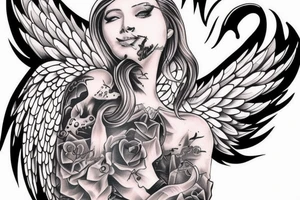 Angel war evil tattoo idea
