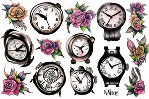 Melting timepiece tattoo idea