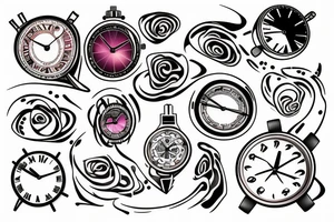 Melting timepiece tattoo idea