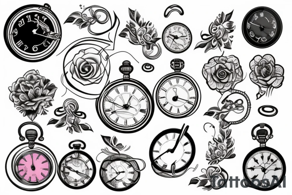 Melting pocketwatch tattoo idea