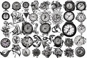 Melting pocketwatch tattoo idea